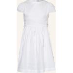 Reduzierte Weiße Kurzärmelige IL GUFO Kleider A-Linie mit Reißverschluss aus Baumwolle für Damen 