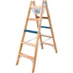 Iller Holz Stufenstehleiter ERGO Plus inkl. Werkzeugtasche und Eimerhaken 2x7 Stufen 3,30m AH