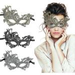 Reduzierte Silberne Venezianische Masken für Damen 