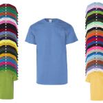 Saphirblaue Kurzärmelige Gildan Rundhals-Ausschnitt T-Shirts aus Baumwolle für Herren Größe L 