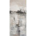 ImageLand Gemälde Abstrakte Welten in Grau und Silber, 150 x 70 cm Acryl auf Leinwand