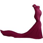 Reduzierte Bordeauxrote Elegante Ärmellose Maxi Schulterfreie Lange Abendkleider für Damen Einheitsgröße für Partys 