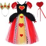 Rote Alice im Wunderland Die Herzkönigin Herzkönigin-Kostüme für Kinder 