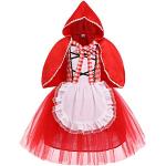 Reduzierte Rotkäppchen Prinzessin-Kostüme aus Tüll für Kinder 