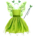 Grüne Peter Pan Tinkerbell Waldelfenkostüme & Waldfeenkostüme aus Satin für Kinder 