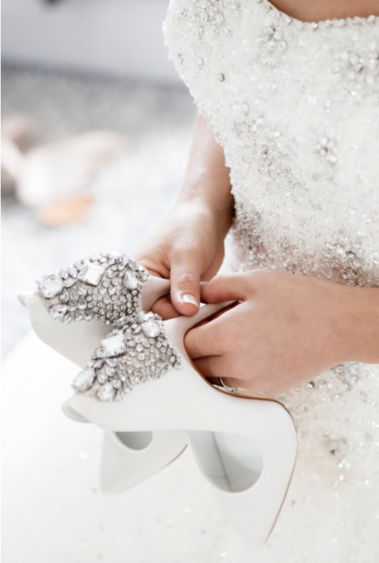 Pumps High Heels Brautschuhe weiß ivory 8 cm Hochzeit Schuhe Braut Damenschuhe 