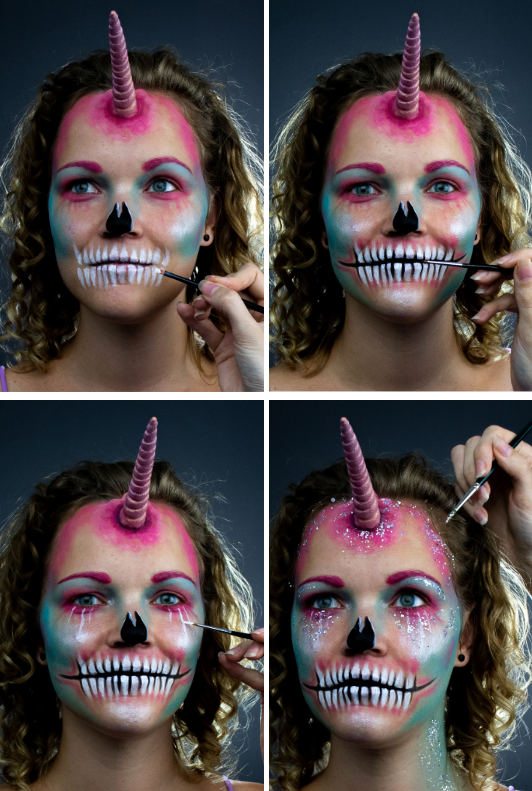 Halloween Make-Up Tutorial: Einhorn schminken 2