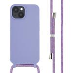 Lila iPhone 15 Hüllen Art: Soft Cases aus Silikon mit Band 
