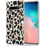 Goldene Animal-Print Samsung Galaxy S10 Cases mit Leopard-Motiv aus Silikon 