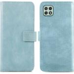 Reduzierte Hellblaue Samsung Galaxy A22 Hüllen Art: Flip Cases aus Kunstleder 