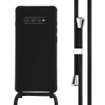Schwarze Samsung Galaxy S10+ Hüllen Art: Soft Cases aus Silikon mit Band 