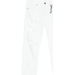 Reduzierte Weiße Unifarbene IMPERIAL Jeans mit Stickerei mit Knopf aus Baumwolle für Herren 