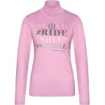 Pinke Langärmelige Imperial Riding Rollkragen Rollkragenpullover mit Glitzer aus Polyester für Damen Größe S 