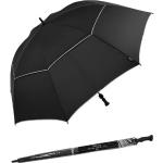 Schwarze Durchsichtige Regenschirme durchsichtig mit Klettverschluss aus Polyester für Herren Größe XXL 