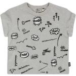 Imps&Elfs Rundhalsshirt IMPS&ELFS Rundhals-Shirt sommerlich trendiges Kinder T-Shirt mit Cartoon Print Freizeit-Pullover Grau