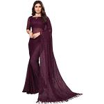 Lila Elegante Saris für Damen Größe L für Partys 