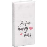 10 x 10 Taschentücher Freudentränen 'For Your Happy Tears' TAUPE-ROSA zur Hochzeit, Taufe oder Kommunion