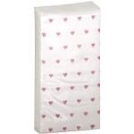 10 x 10 Taschentücher 'Herzen' Rosa für die Freudentränen (100 Stück) - Hochzeit, Taufe oder Kommunion