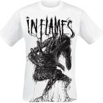 In Flames T-Shirt - Big Creature - S bis XXL - für Männer - Größe L - weiß - Lizenziertes Merchandise