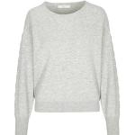Reduzierte Graue In Linea Kaschmir-Pullover aus Wolle für Damen Größe XL 