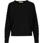 IN LINEA Strickpullover »Pullover mit Zopfstrickärmel«, schwarz, Schwarz