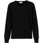 Schwarze In Linea V-Ausschnitt Kaschmir-Pullover für Damen Größe S für den für den Herbst 