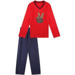 Rote Motiv Lange Kinderschlafanzüge mit Skyline-Motiv aus Baumwolle für Jungen Größe 164 