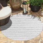 Bunte Moderne Runde Outdoor-Teppiche & Balkonteppiche aus Textil 
