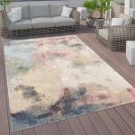 Reduzierte Pastellblaue Abstrakte Moderne Paco Home Outdoor-Teppiche & Balkonteppiche aus Kunststoff 120x170 
