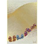 Beige Sansibar Outdoor-Teppiche & Balkonteppiche mit Meer-Motiv aus Textil 