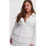 Weiße Langärmelige In The Style Maxi Lange Abendkleider aus Polyester für Damen Größe L - versandkostenfrei 