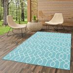 Mintgrüne Moderne Pergamon Outdoor-Teppiche & Balkonteppiche aus Polypropylen UV-beständig 