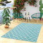 Mintgrüne Moderne Pergamon Outdoor-Teppiche & Balkonteppiche aus Polypropylen UV-beständig 