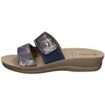 Marineblaue Inblu Bio Outdoor-Sandalen mit Klettverschluss aus Leder für Damen Größe 37 für den für den Sommer 