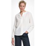 Reduzierte Weiße Unifarbene Business Include Rundhals-Ausschnitt Festliche Blusen aus Seide maschinenwaschbar für Damen Übergrößen 