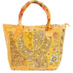 Gelbe Bestickte Vintage Hobo Bags mit Pailletten für Damen 