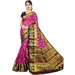 Magentafarbene Saris aus Seide für Damen Größe L 