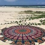 Indian Mandala Teppich, Round Strandhandtuch, Boho Picknick-Decke, Roundie Yoga-Matte, Hippie Wurf, Bohemian Tischdecke