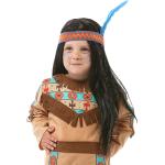 Schwarze Buttinette Indianer-Perücken für Kinder Einheitsgröße 