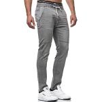 Graue Bestickte Business Indicode Slim Fit Jeans aus Samt für Herren Größe XL 