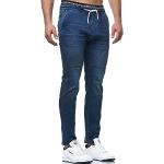 Weiße Bestickte Business Indicode Slim Fit Jeans aus Samt für Herren Größe XL 