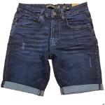 Schwarze Indicode Jeans-Shorts mit Knopf aus Baumwolle maschinenwaschbar für Herren Größe L 