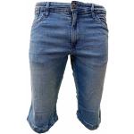 Blaue Indicode Jeans-Shorts mit Reißverschluss aus Baumwolle maschinenwaschbar für Herren 
