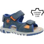 Indigofarbene Indigo Outdoor-Sandalen aus Leder für Kinder Größe 31 