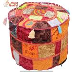 Orange Runde Sitzkissen & Bodenkissen aus Textil 