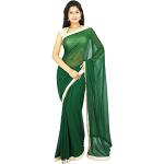 Grüne IndianBeautifulArt Saris für Damen Einheitsgröße 