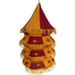 Lampenschirm Akkordeon 50 cm Pendelleuchte Baumwoll-Patchwork Innenbeleuchtung Wohnen (bordeaux - orange)
