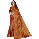 Braune Saris aus Viskose für Damen Einheitsgröße 
