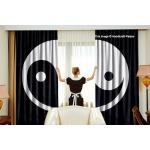 Schwarze Asiatische Meme / Theme Ying Yang Gardinen & Vorhänge mit Mandala-Motiv aus Baumwolle 
