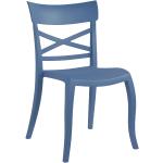 Blaue Moderne Designer Stühle matt stapelbar Breite 0-50cm, Höhe 50-100cm, Tiefe 50-100cm 